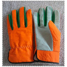 Orange nylon garden gloves for tool handlingJRG09